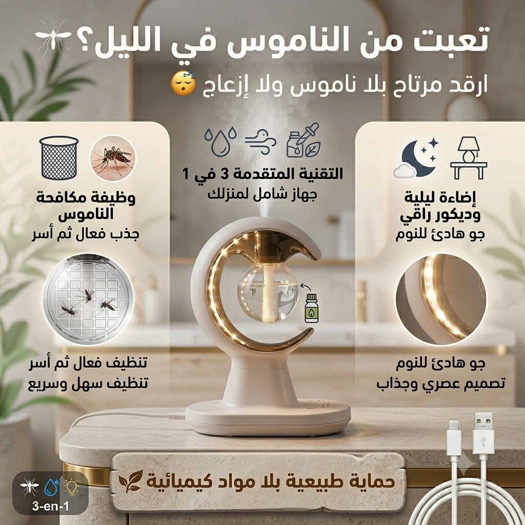 Lampe anti-moustique trois-en-un