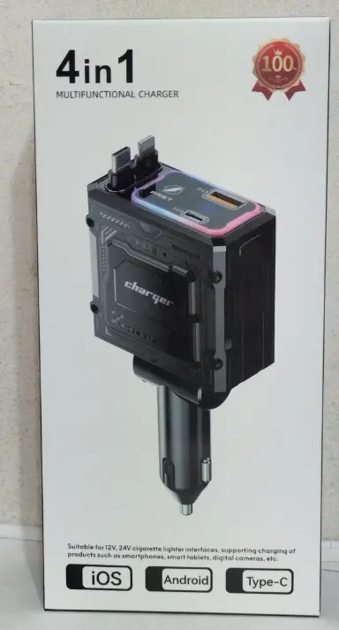 Chargeur de voiture allume-cigare "4 en 1"