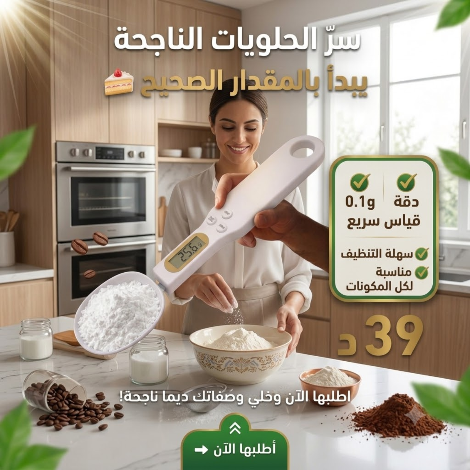 ملعقة إلكترونية لقياس الوزن