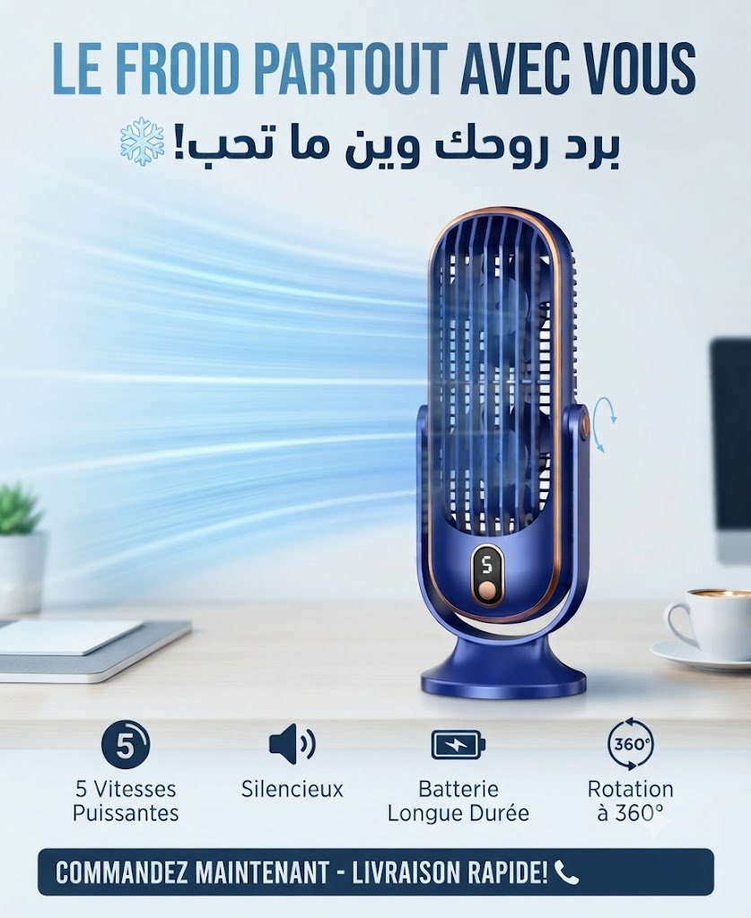 مروحة مكتب محمولة