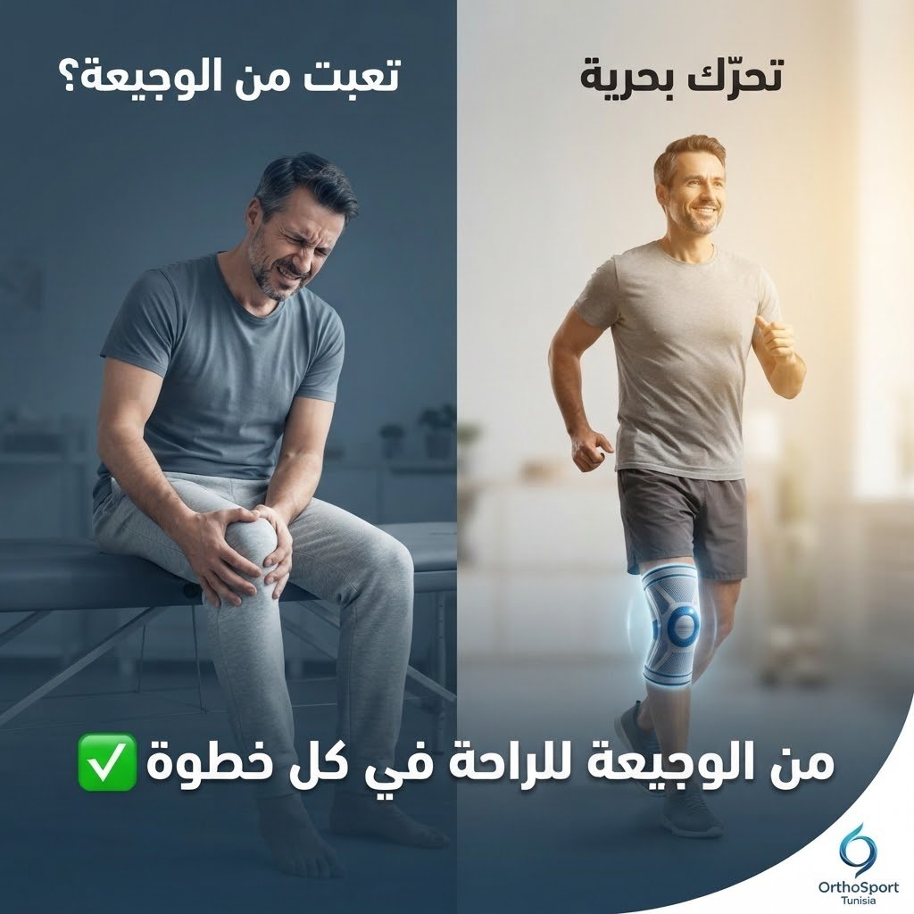 داعم الركبة الطبي مع دعم سيليكون