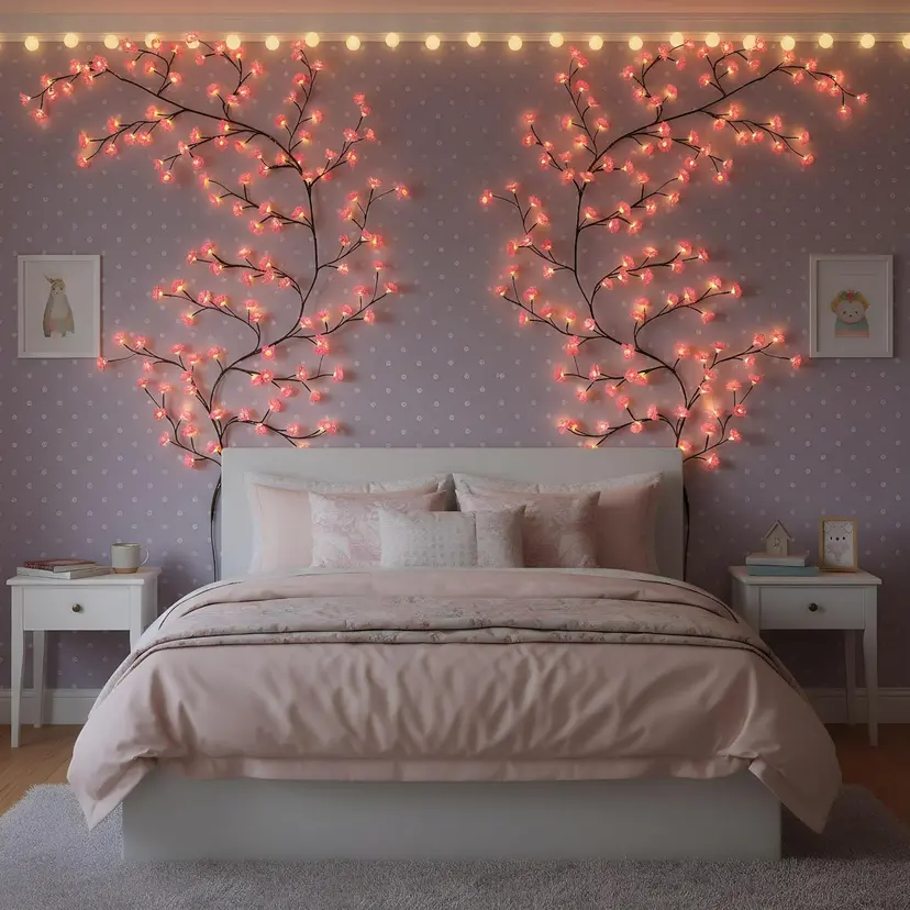 أضواء LED على شكل أغصان زهور